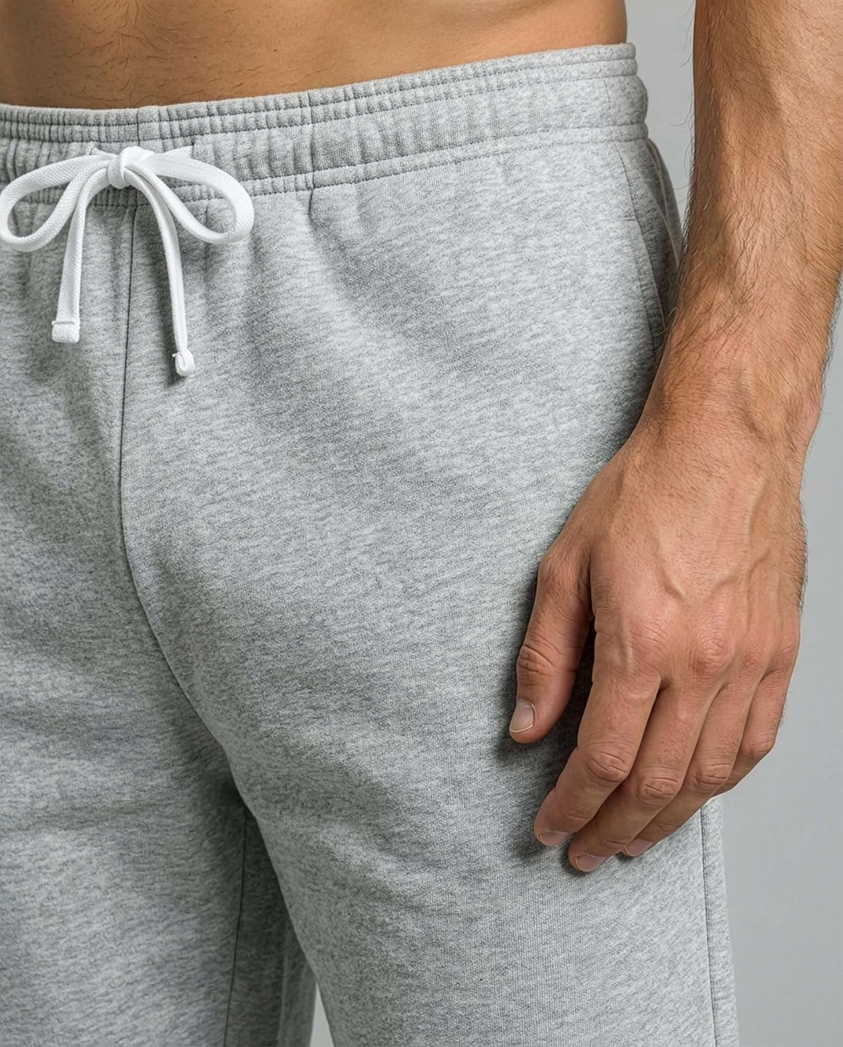 Real Essentials Men's 9" Cotton Fleece Sweat Shorts - 3 Pack of Casual Gym, Lounge & Sleep Shorts with Pockets