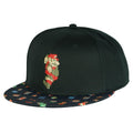 Bioworld Super Mario Hat Embroidered Mario Patch Adult Flat Bill Adjustable Baseball Cap OSFM Black