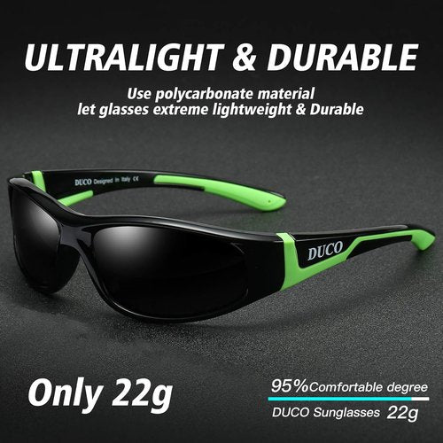 DUCO Kids Sunglasses - UV400 Protection for Boys & Girls | Ideal for Baseball, Cycling, Tennis, Age 6-10