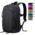 Five Substances Lightweight Hiking Backpack 30L Packable Foldable Daypack Collapsible Travel Bag Water-Resistant for Women Men (Black)