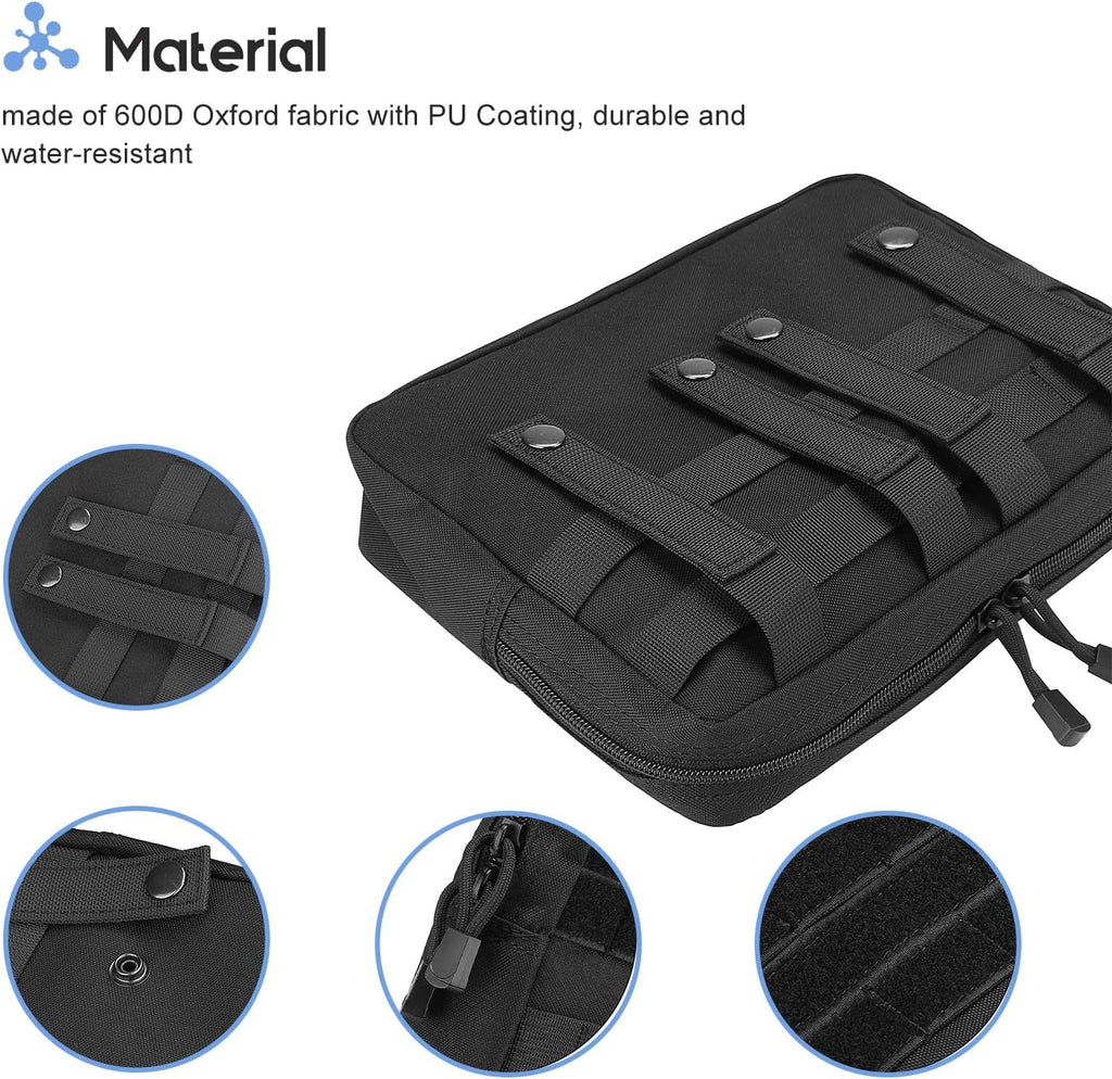 ProCase Tactical Molle Pouch - Multi-Purpose Utility Gear Bag for Outdoor Tools | Black