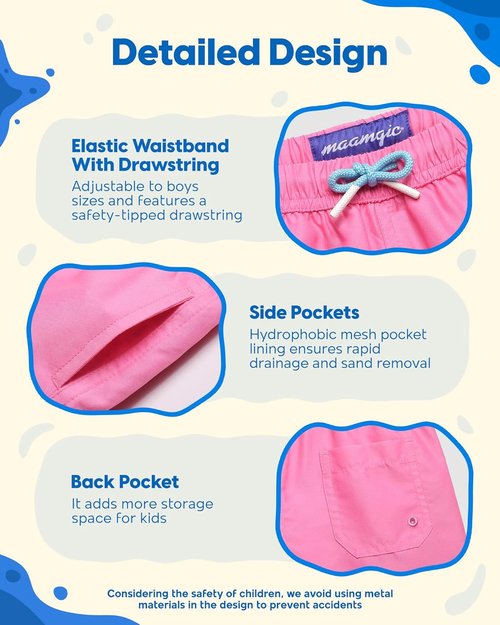 maamgic Boys Swim Trunks Toddler Swim Shorts Little Boys Bathing Suit Swimsuit Toddler Boy Swimwear