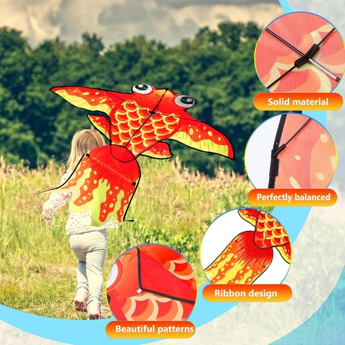 Leitee Large Butterfly Kite - Easy to Fly for Kids & Adults | 6 Pack for Outdoor Fun & Games