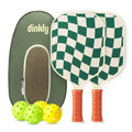 Dinkly Pickleball Paddles Set of 2 - USAPA Approved Graphite/Fiberglass Pickleball Racket, 2 Pickleball Rackets, 4 Balls and 1 Portable Carry Bag, Pickle Ball Set for Men Women, Wave Check