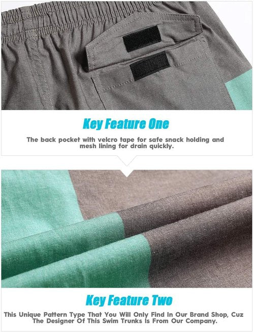 Maamgic Men's 7" Stretch Swim Trunks - Quick-Dry Mesh Lining Bathing Suits for Ultimate Comfort