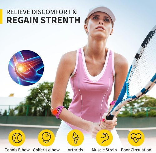 CAMBIVO Tennis Elbow Brace - 2 Pack Counterforce Compression Support for Pain Relief | Adjustable Forearm Strap