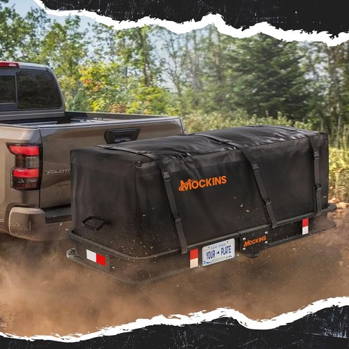 Mockins Folding Luggage Rack - 500 lb Steel Cargo Carrier for SUV & Truck | 60"x20"x6" with Waterproof Bag