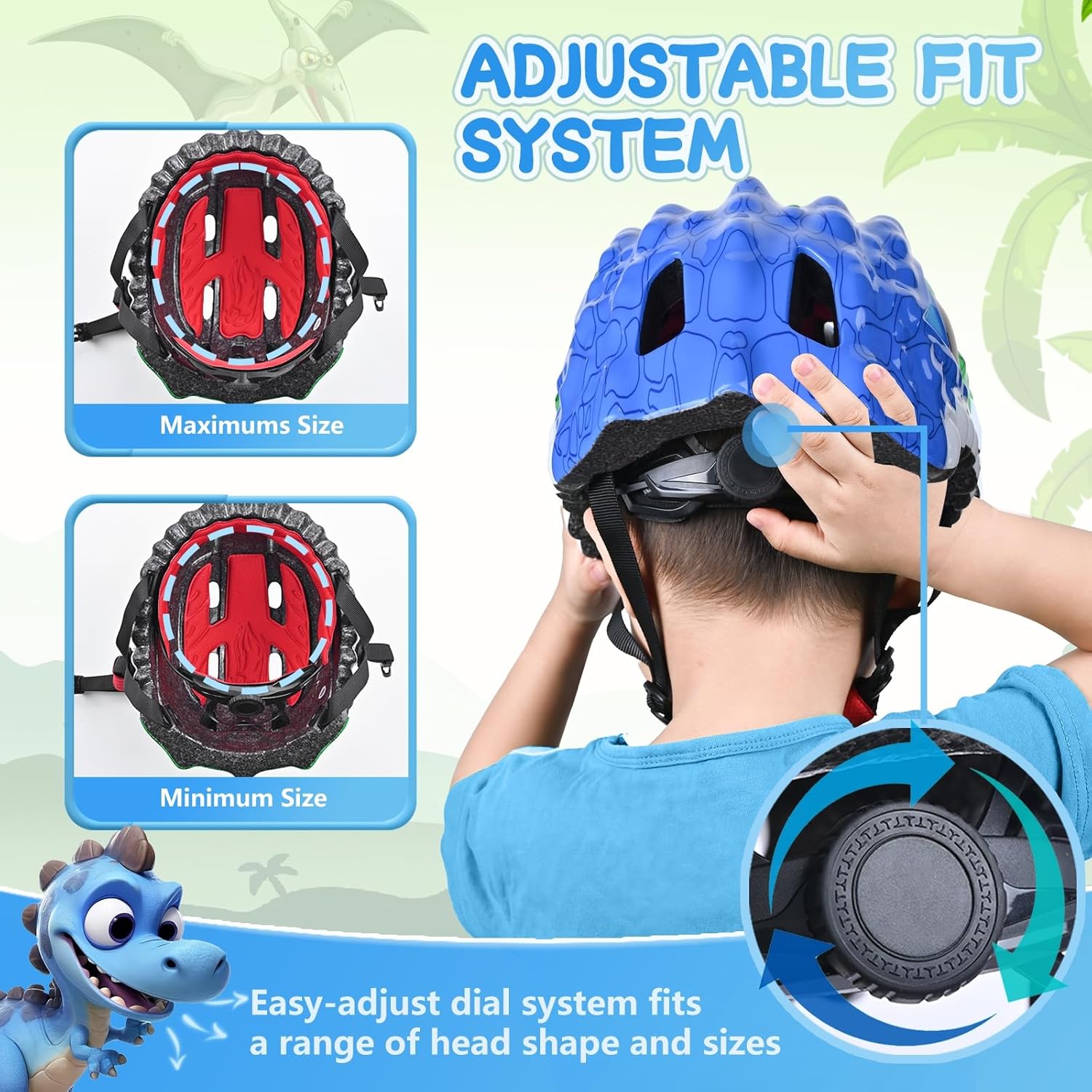 Skiennix Kids Bike Helmet - Adjustable 3D Design for Boys & Girls | Lightweight & Ventilated Multi-Sport Safety