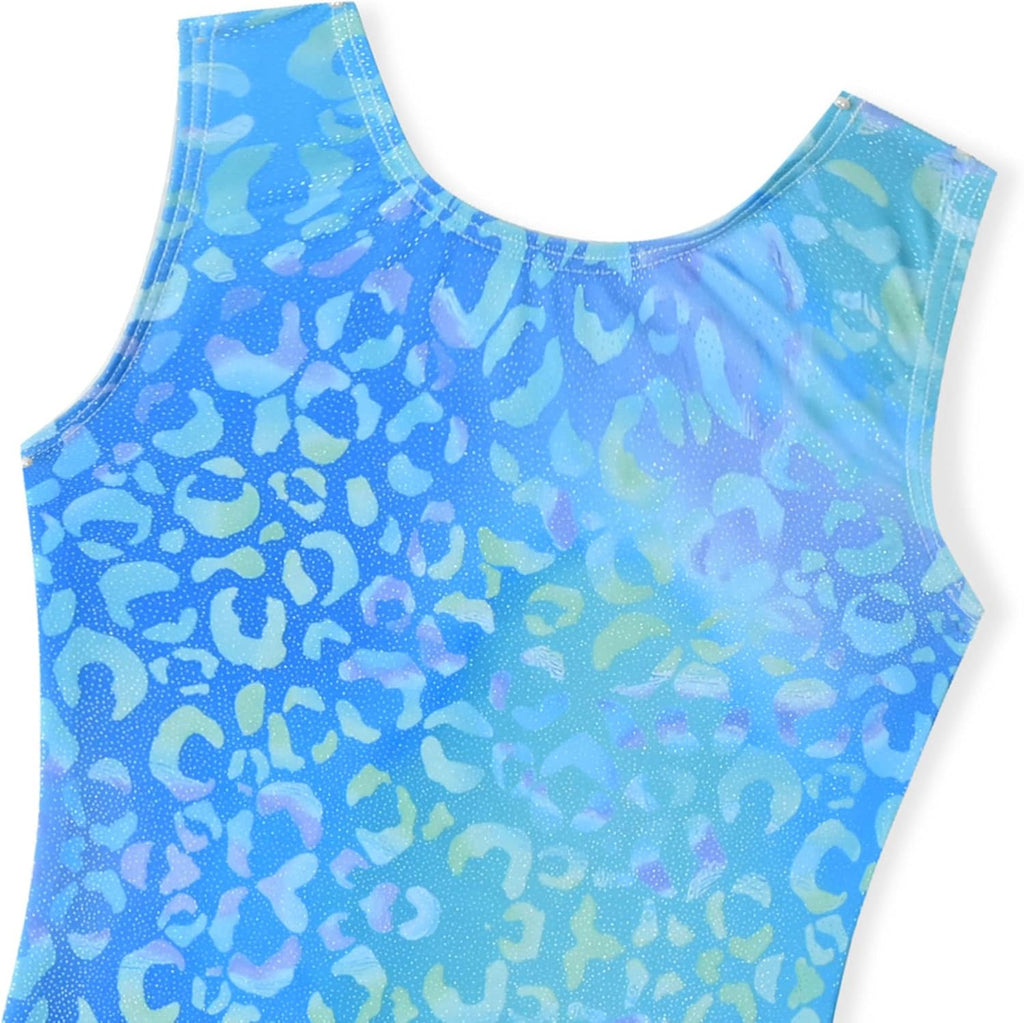 Skiennix Gymnastics Leotards for Girls - Sparkly Dance Outfit with Hair Scrunchie | Kids' Biketards