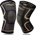 Skiennix Copper Knee Braces - Compression Support Sleeves for Pain Relief | 2-Pack, Medium Size