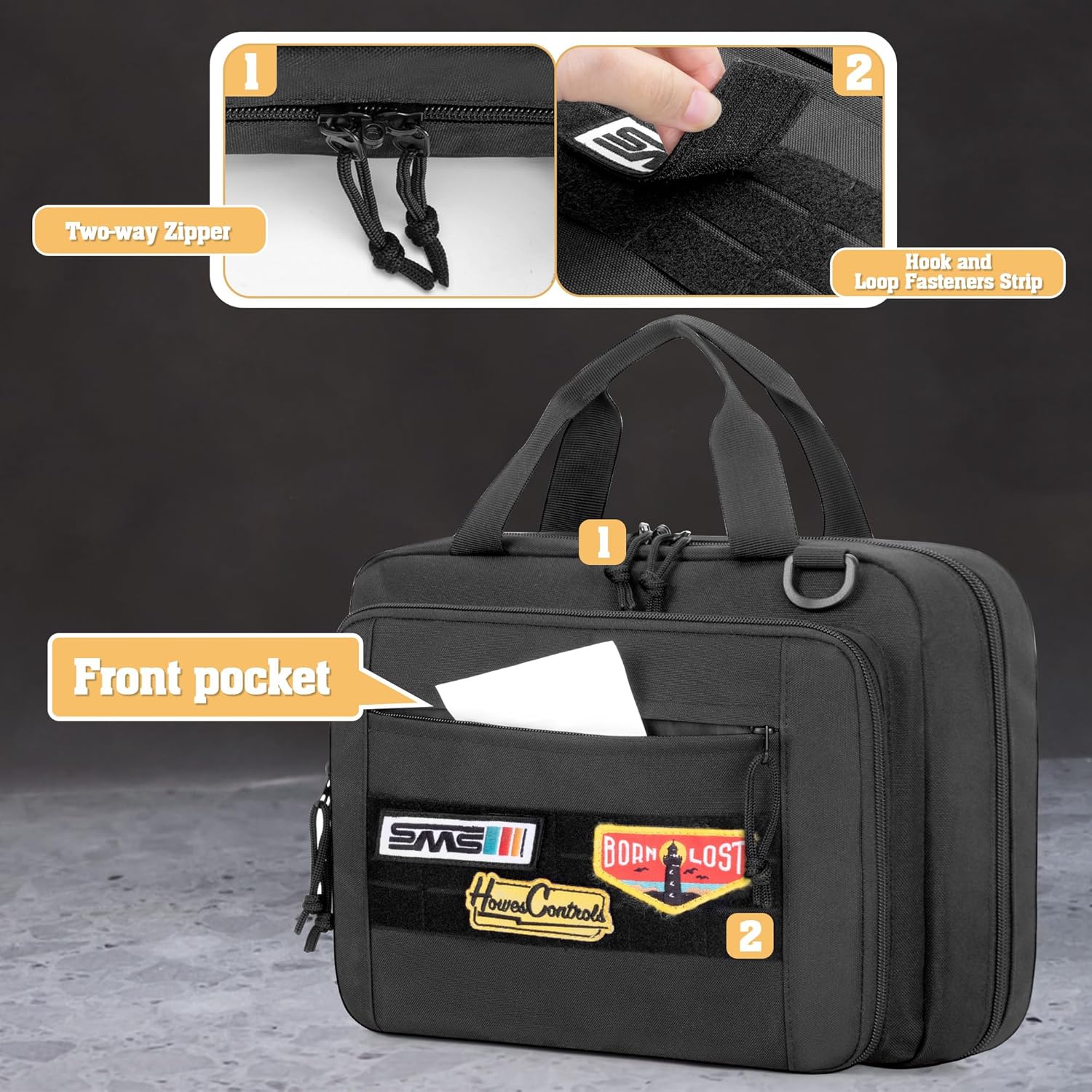 Skiennix Tactical Rifle Magazine Pouch - 8 Pocket Holder with Molle Straps & Lockable Zippers