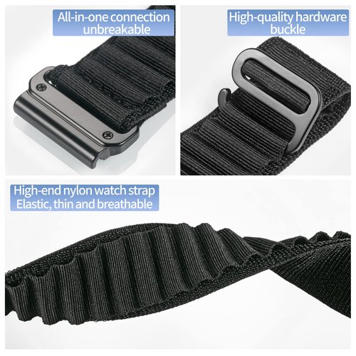 Compatible With Garmin, Rugged Woven Nylon Sport Band with G-hook Watch Band For fēnix/Forerunner/Vivoactive/Approach/MARQ/quatix/D2 Series Tough Replacement Band For Men