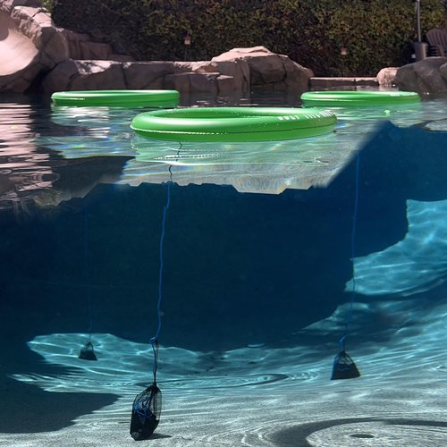 Floating Golf Green for Pool, Putting Turf Mat, Real Floating Golf Balls with Three Different Sized No Drifting Chipping Targets Game Set for Golfers