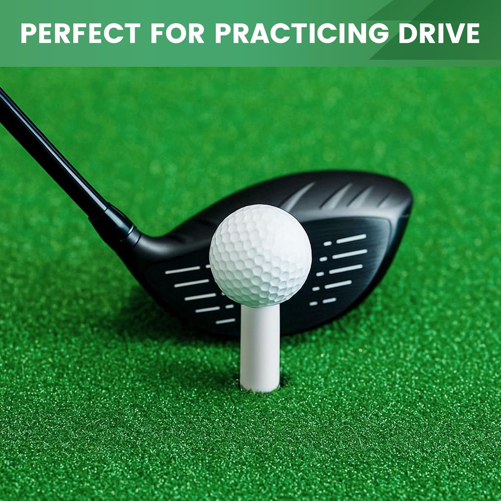 Seticek Rubber Golf Tees - Durable & Stable for Mats | 32 Pcs in 6 Mixed Sizes & 2 Variants