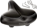 Bikeroo Wide Cruiser Saddle - Comfortable Seat for Indoor & Outdoor Bicycles - Steel Spring & Memory Foam