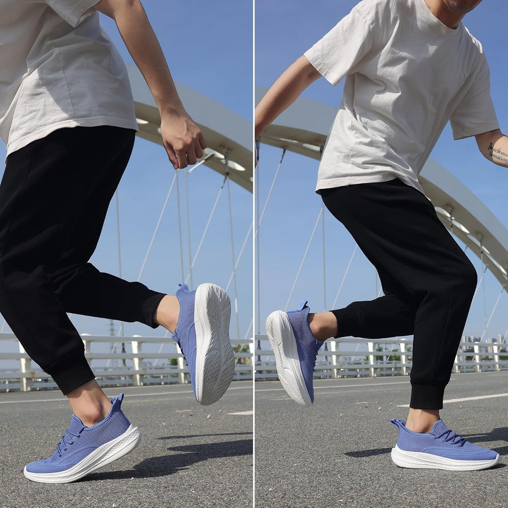 VAMJAM Men's Running Shoes - Lightweight Slip-On Breathable Gym Sneakers | Non-Slip Mesh Design