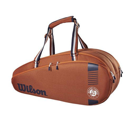 Wilson Roland Garros Team Tennis Racket Bag - Clay/Navy, Holds up to 6 Rackets