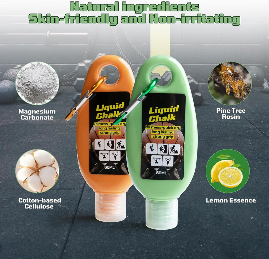 Skiennix Liquid Chalk - Mess-Free Gym Chalk for Weightlifting, Rock Climbing & More | 2oz (60ml)