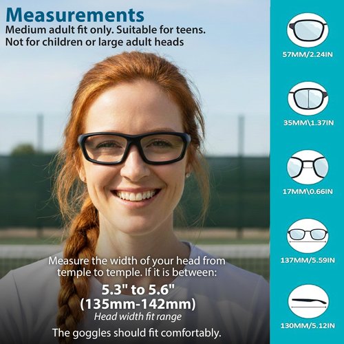 BLUE CUT Sports Protection Goggles, Anti-Fog Lenses Safety Glasses for Basketball, Pickleball and All Outdoor Sports