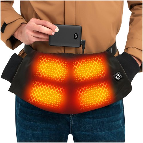 10000mAh Hand Warmer Pouch - Thickened Waterproof Heated Hand Muff, 4 Heating Zone, 3 Temperature Control, for Outdoor Hunting, Camping, Football, Golf