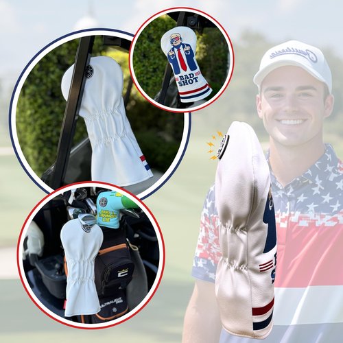 The Original USA Funny Golf Head Covers Trump Bad Shot Driver Fairway Wood Putter Headcover w/Madson Golf Cart Magnet securing Golf Head Cover Donald Trump Merchandise Dad Gifts for Birthday (Driver)