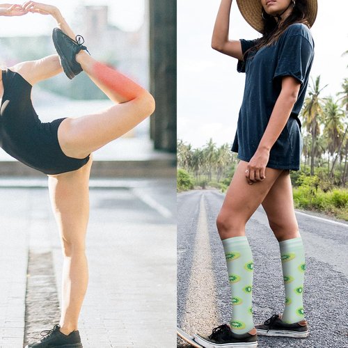 Fenglaoda Compression Socks - Support Circulation for Men & Women | 6 Pairs for Travel & Work