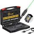 CVLIFE Bore Sight Laser - Multi-Caliber Red/Green Laser Kit with 32 Adapters | Fits 0.17 to 12GA