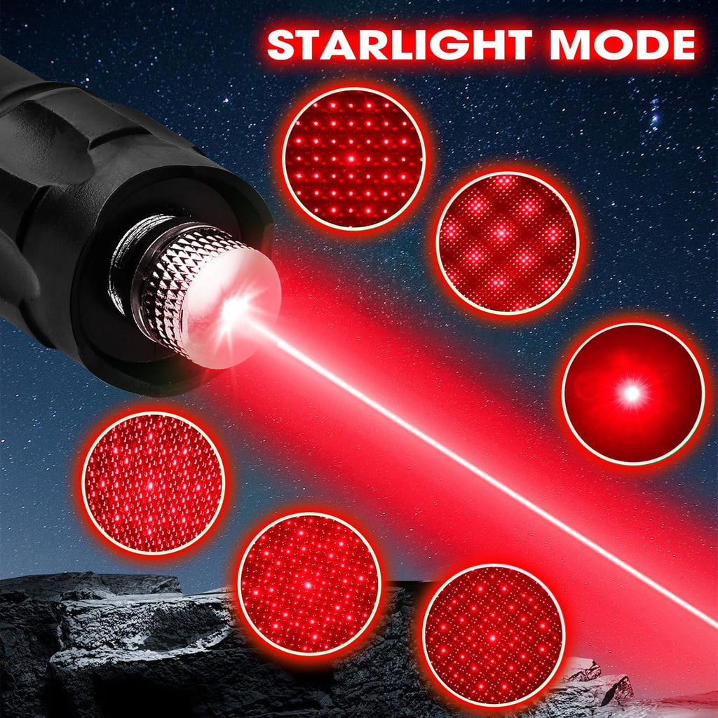 Red Laser Pointer - High Power Long Range Indicator Light | USB Rechargeable for Hiking
