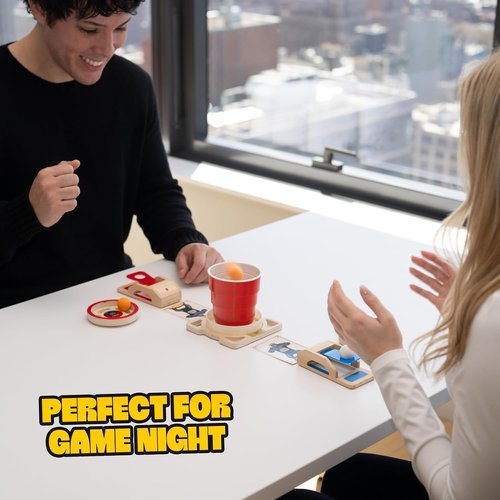 King Pong Original Shot-Making Tabletop Game - Fun Skill-Based Gameplay for 1-4 Players | Perfect for Kids, Teens & Adults
