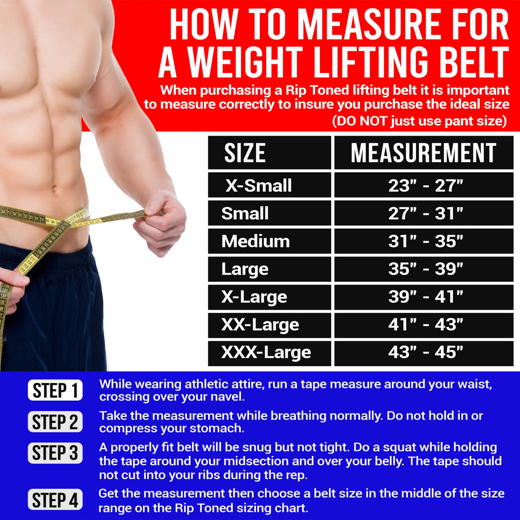 Weight Lifting Belt by Rip Toned - 10mm 4-Inch Leather Lever Belt - Bonus Lifting Straps for Men & Women - Back Support for Weightlifting, Powerlifting, Bodybuilding (Black, Large)