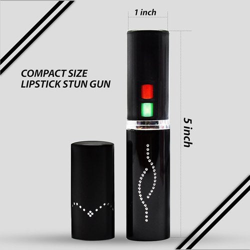 FIGHTSENSE Lipstick Stun Gun | Bright LED Flashlight for Women's Self Defense - Rechargeable Battery