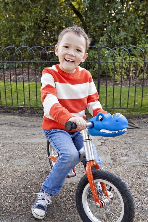 Scootaheadz Dinosaur Scooter Accessories - Personalize Your Boys Ride - Dino Scooter Head for Kids - Toys for Boys Ages 3 and Up - Timmy T-Rex in Blue and Orange