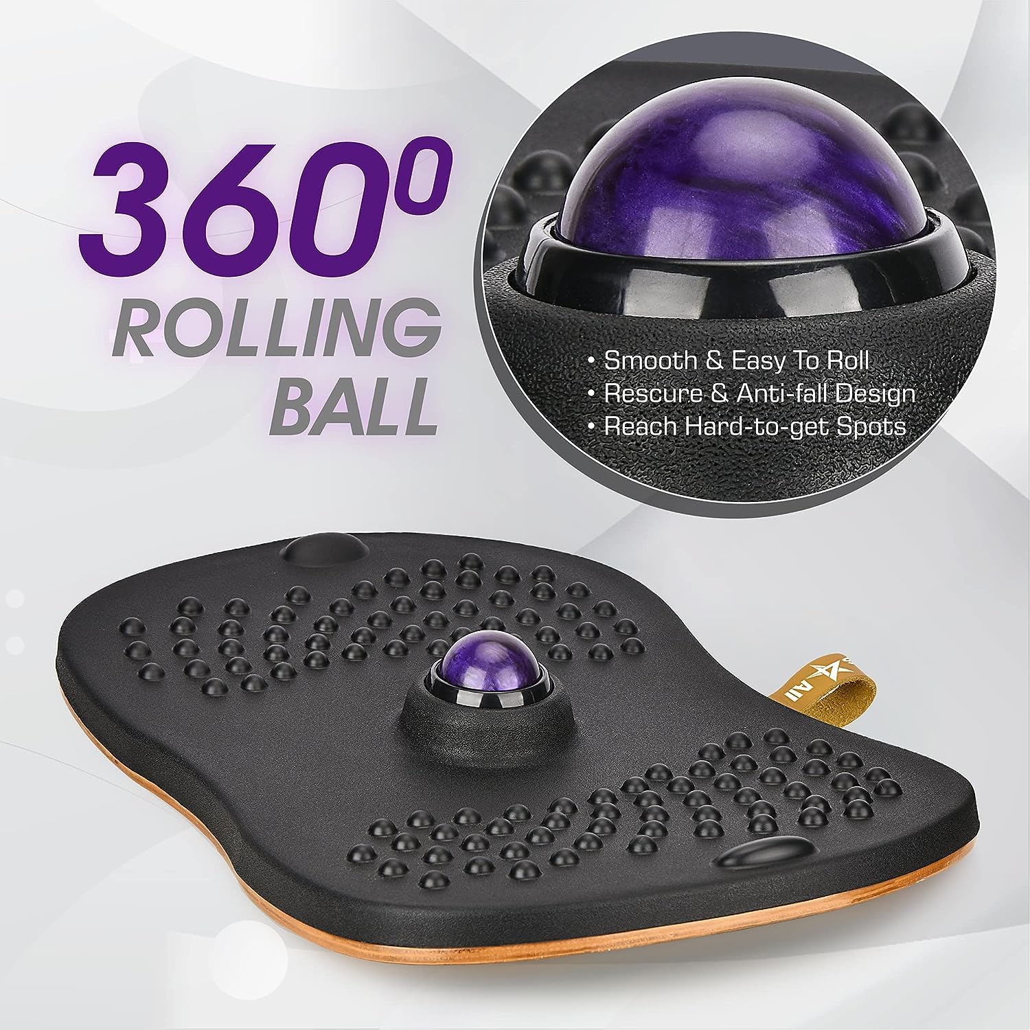 Yes4All Wobble Board with Massage Ball for Standing Desk/Anti Fatigue Office Foam Pad - Standing Desk Mat, Office Accessories
