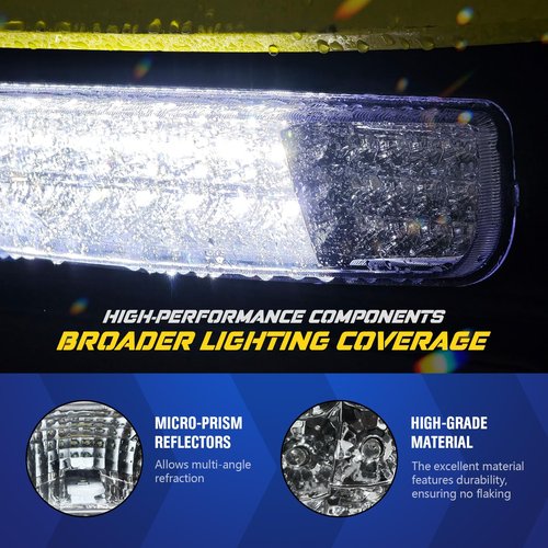 Golf Cart LED Light Bar for EZGO TXT 1996-2013 Gas and Electric Carts, 20.86 Inch EZGO TXT Headlight Bar with 3-pin plug, Hight Brightness 12V Street Legal LED Headlight (without Mounting Bracket)