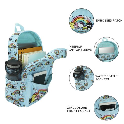 Hello Kitty And Friends Favorite Characters Adult 16.5" Nylon Travel Backpack