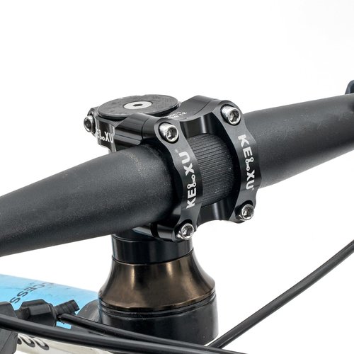 Kelxu Bike Stem 31.8 Lightweight CNC Aluminum Alloy Short MTB Stem 35mm Handlebar Stem for Most Bicycle, Road Bike, Fixed Gear, Downhill Bike, Track Bike, BMX, Cycling(Black)