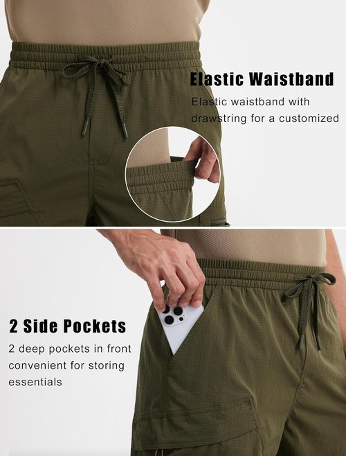Libin Men's Cargo Shorts - Lightweight Quick-Dry Hiking Shorts for Outdoor Comfort | Breathable Design