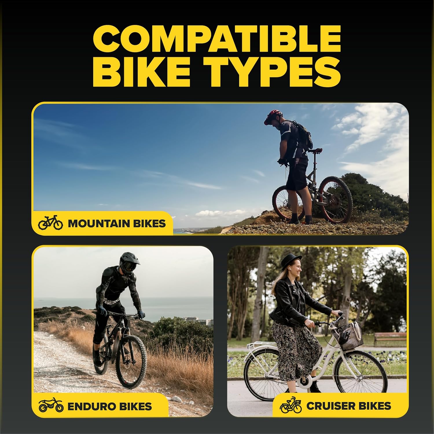 Ultraverse Bike Inner Tubes - Durable Butyl Rubber 26 x 1.75, 1.95, 2.10, 2.125 - Schrader Valve - Set of 2