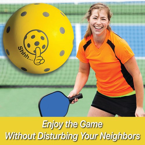 Quiet Foam Pickleball Balls – Ideal for Indoor & Outdoor Play – Noise-Reducing Foam Balls for Pickleball Practice – Perfect for HOA-Friendly Games & Silent Drills (3-Pack)
