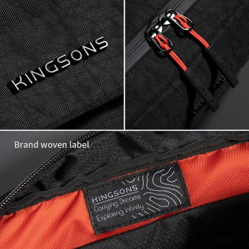 Kingsons EDC Tech Sling Bag - Waterproof Compact Crossbody Backpack for Men & Women