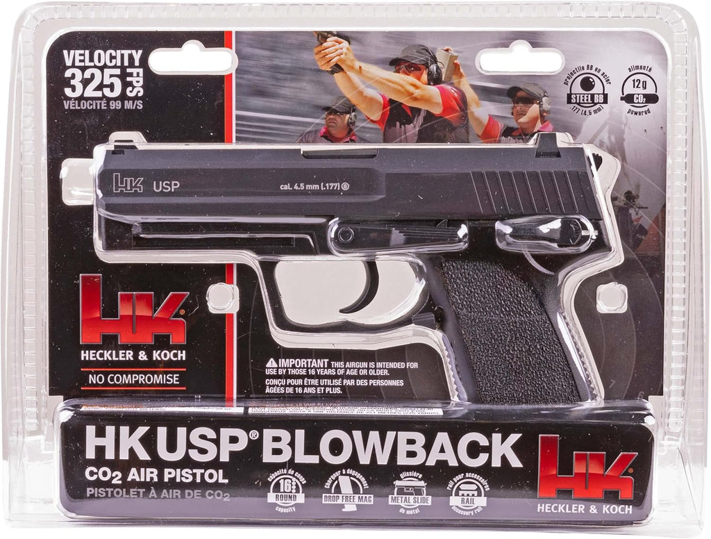 Umarex HK Heckler & Koch USP .177 Caliber Air Pistol - Realistic BB Gun for Target Shooting