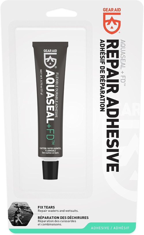 GEAR AID Tenacious Tape Gore-TEX Fabric Patches - Quick Fix for Holes & Tears in Jackets | Aquaseal FD Flexible Repair Adhesive for Outdoor Gear