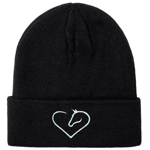 pbgtywd Horse Beanie Horse Gifts Embroidered Knit Hats Black Beanies for Horses Lovers Women Men