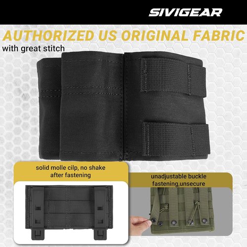 Mag Pouch 5.56 - Tactical Double Pistol Magazine Pouch with Quick Release Insert | MOLLE Compatible