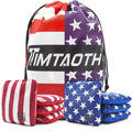 Skiennix Dual-Sided Cornhole Bags - Professional Regulation Set of 8 | Slick & Stick Design