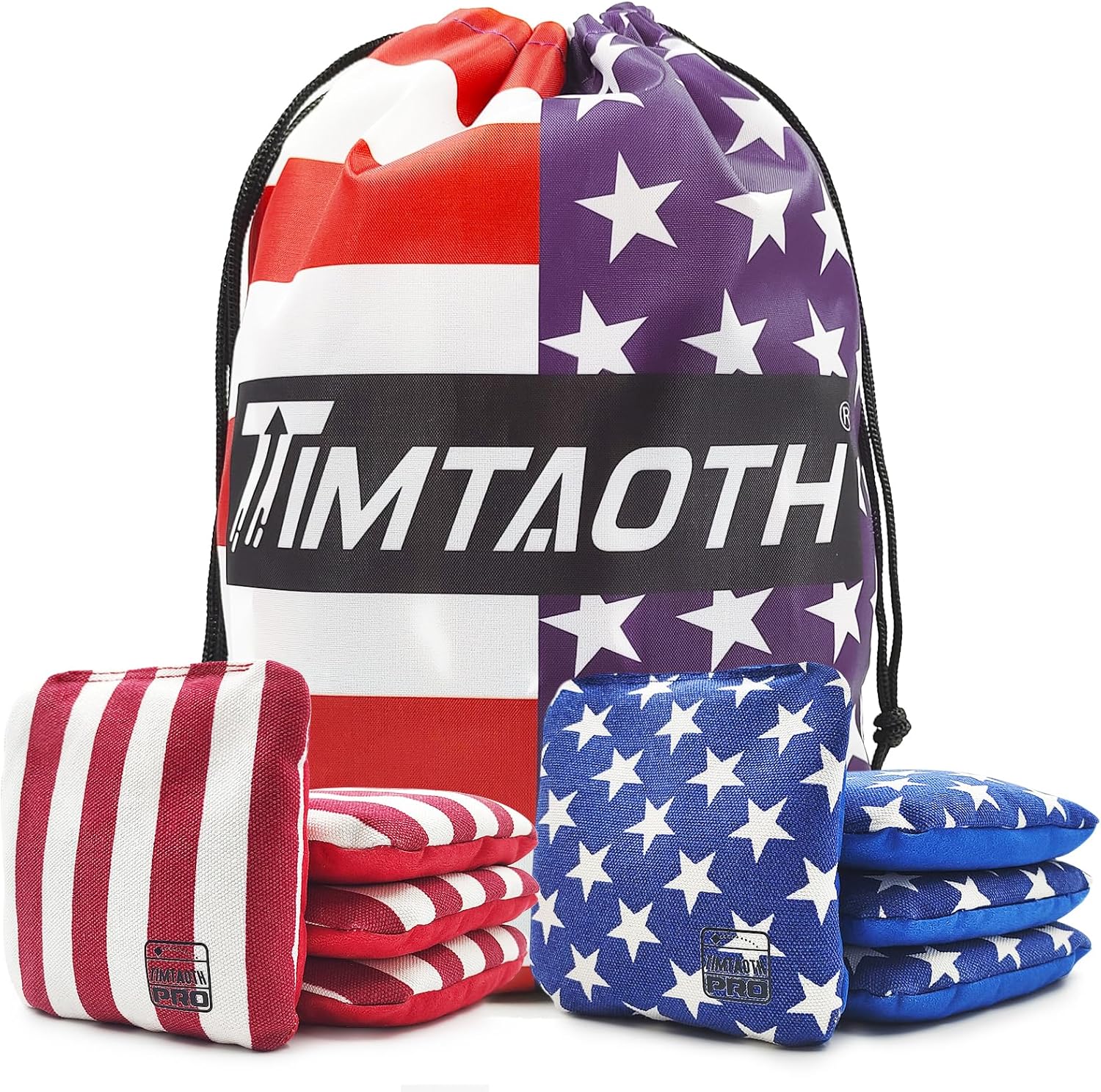 Skiennix Dual-Sided Cornhole Bags - Professional Regulation Set of 8 | Slick & Stick Design
