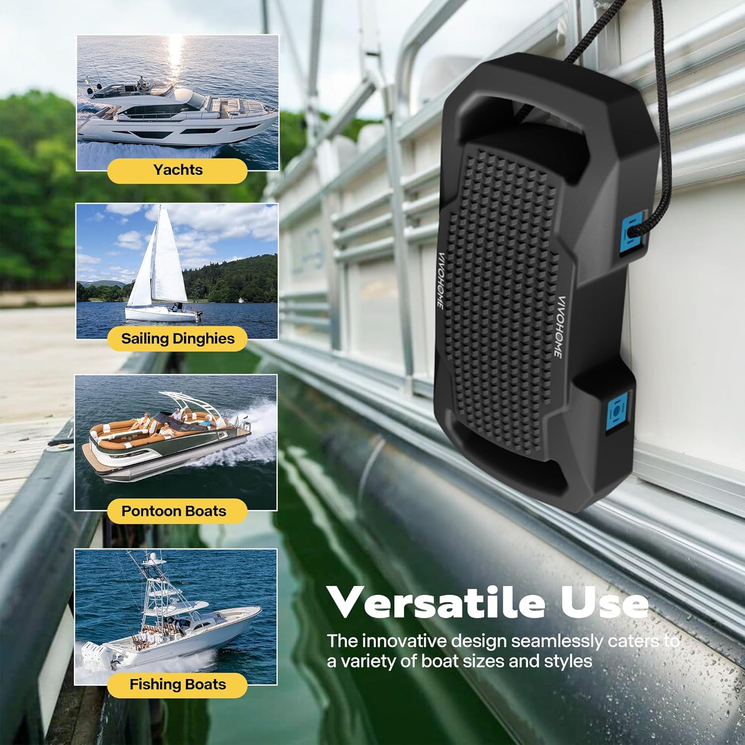VIVOHOME EVA Boat Fenders - Durable Docking Bumpers with Nylon Rope | Perfect for Yachts & Dinghies