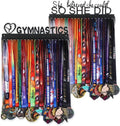 Goutoports Medal Holder Display Hanger - "She Believed She Could" Personalized Wall Hanger | Sturdy Black Steel for Over 60 Medals