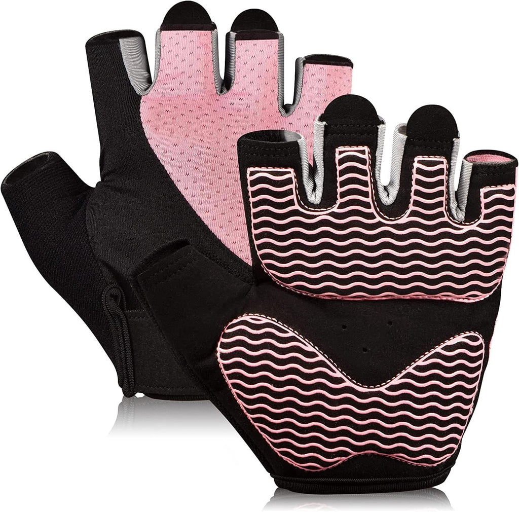 Sunnex Workout Gloves for Women - Breathable Fingerless Weight Lifting Gloves with Non-Slip Silicone Padding | 4 Sizes Available