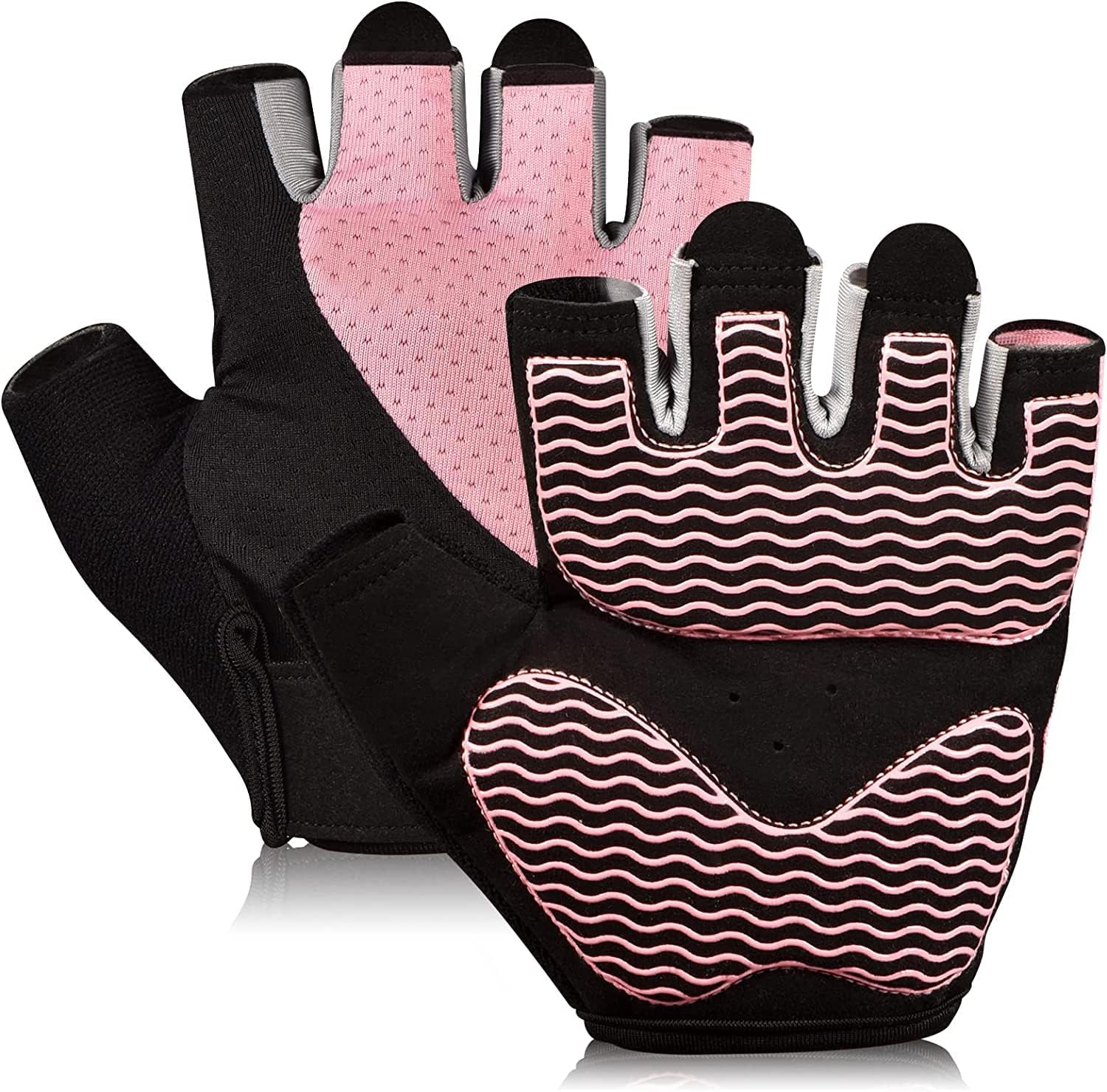 Sunnex Workout Gloves for Women - Breathable Fingerless Weight Lifting Gloves with Non-Slip Silicone Padding | 4 Sizes Available